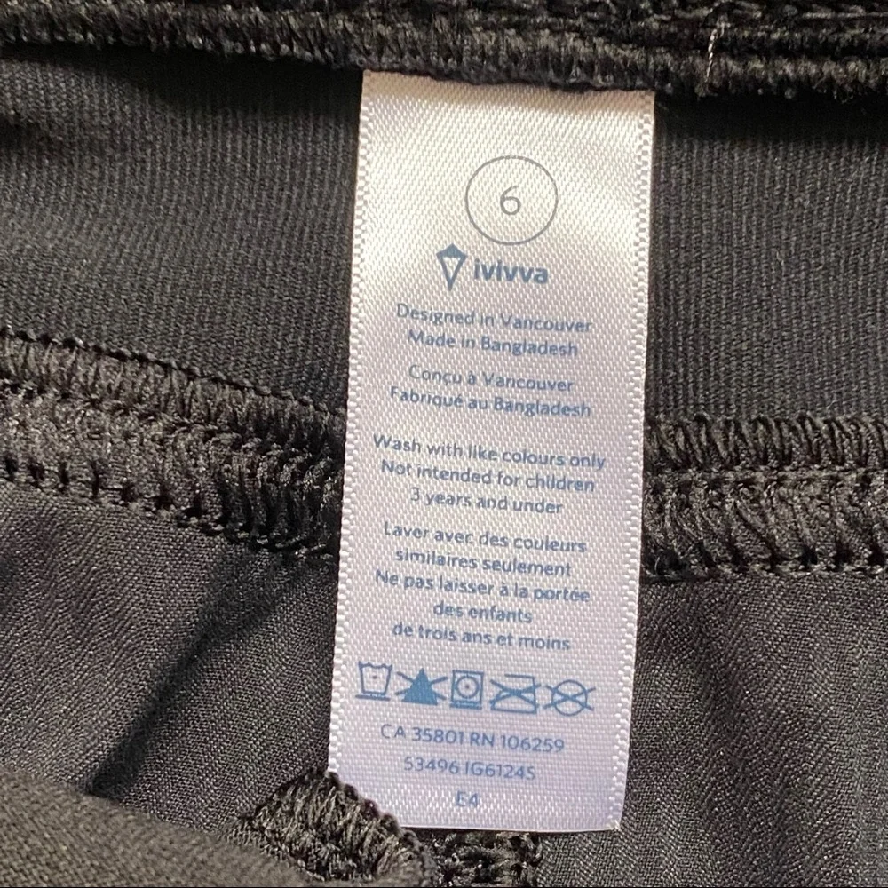 Ivivva Lululemon kids black live to move crop cropped drawstring jogger pants - Picture 9 of 11